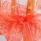 10 Pieces Coral Organza Chair Sashes 8"x108" Sheer Elegant Chair Decor for Weddings & Events